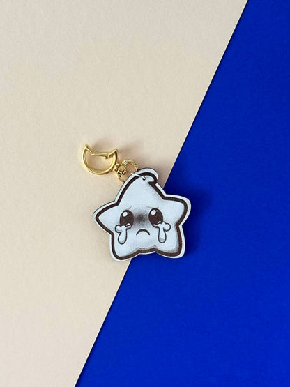 Happy Star Wooden Keychain Verschiedene Varianten
