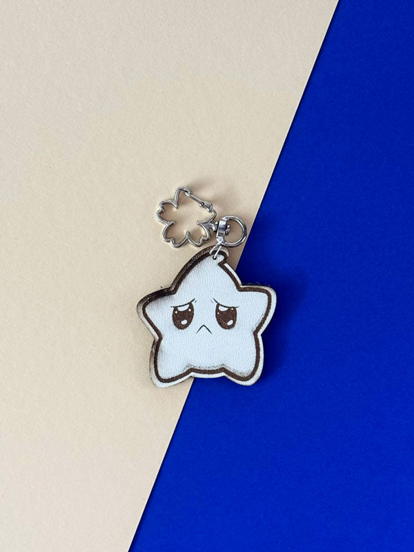 Happy Star Wooden Keychain Verschiedene Varianten